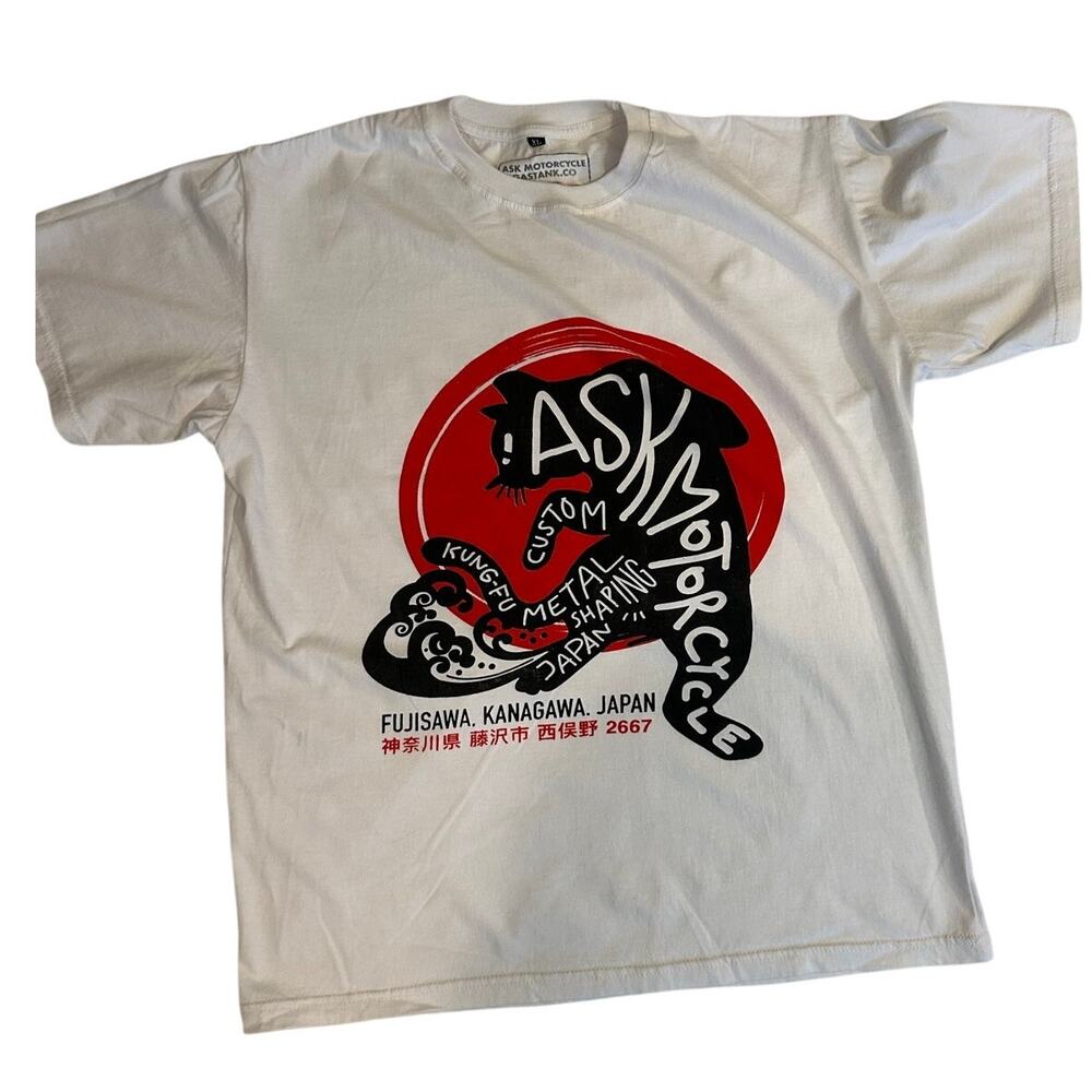 MINT Ask Motorcycle Japan "GASTANK.CO" Custom Shop Tee - Size XL